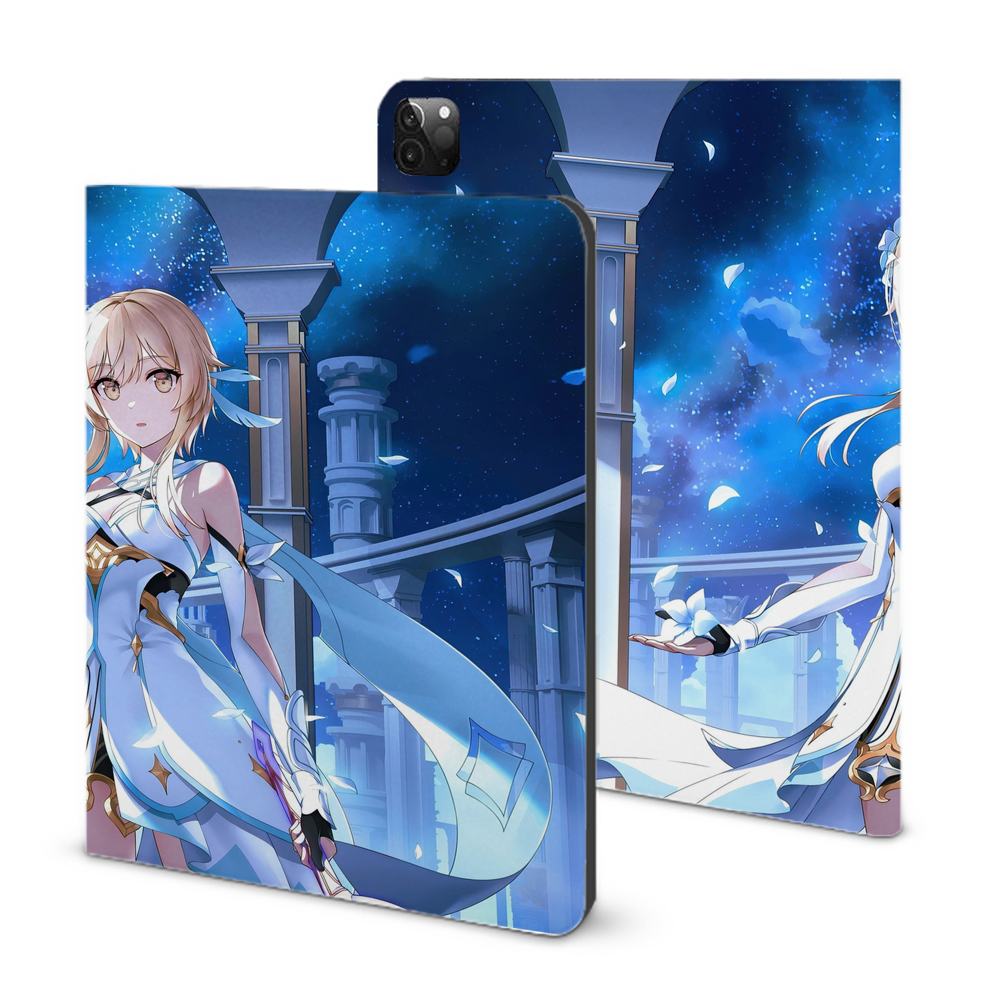 げんし神 genshin IPadケース ペンホルダー付き ブックスタイルデザイン